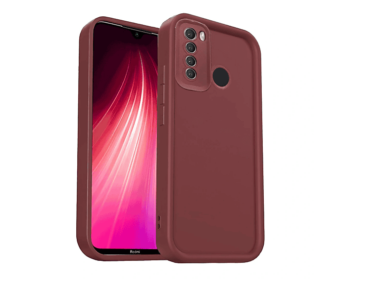 NEWFACE Xiaomi Redmi Note 8 Uyumlu Viera Silikon Telefon Kılıfı Bordo