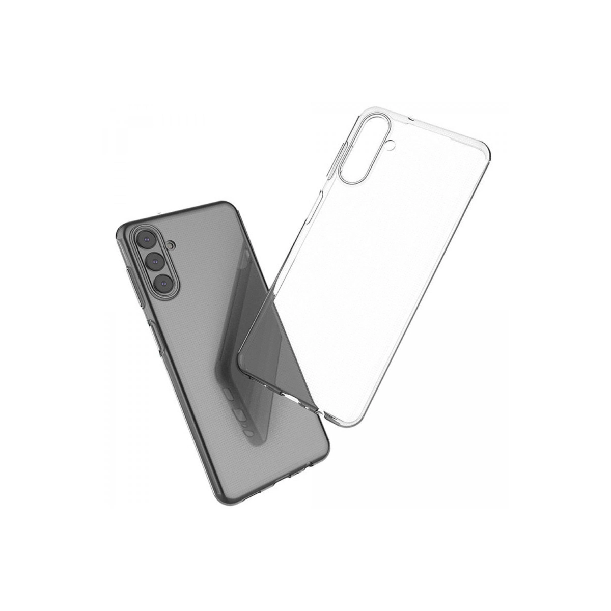 Şeffaf telefon kılıfı, koyu renkli bir akıllı telefonun üzerinde duruyor.