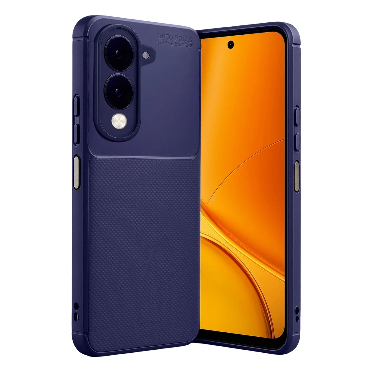 NEWFACE Vivo Y29S Uyumlu Auto Focus Karbon Kapak Telefon Kılıfı Lacivert