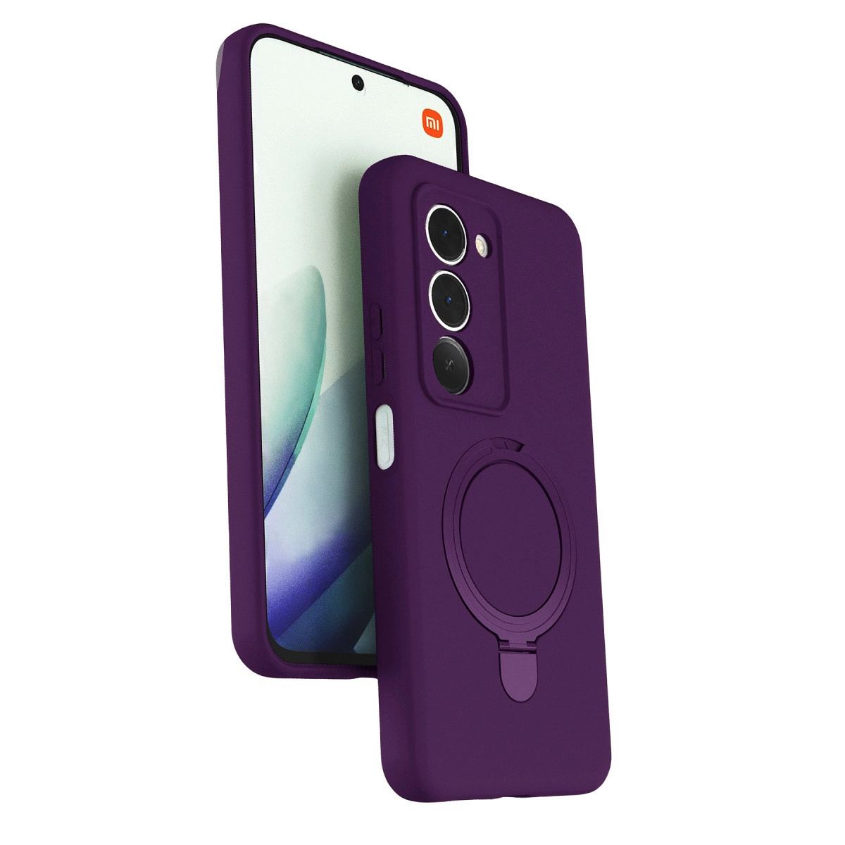 NEWFACE Xiaomi Redmi 15 4G Uyumlu Regal Magsafe Standlı Kapak Telefon Kılıfı Derin Mor