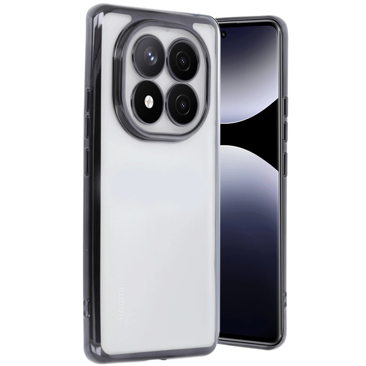 NEWFACE Xiaomi Redmi Note 14 Pro Plus Uyumlu Kamera Korumalı Lensli Silikon Telefon Kılıfı Siyah