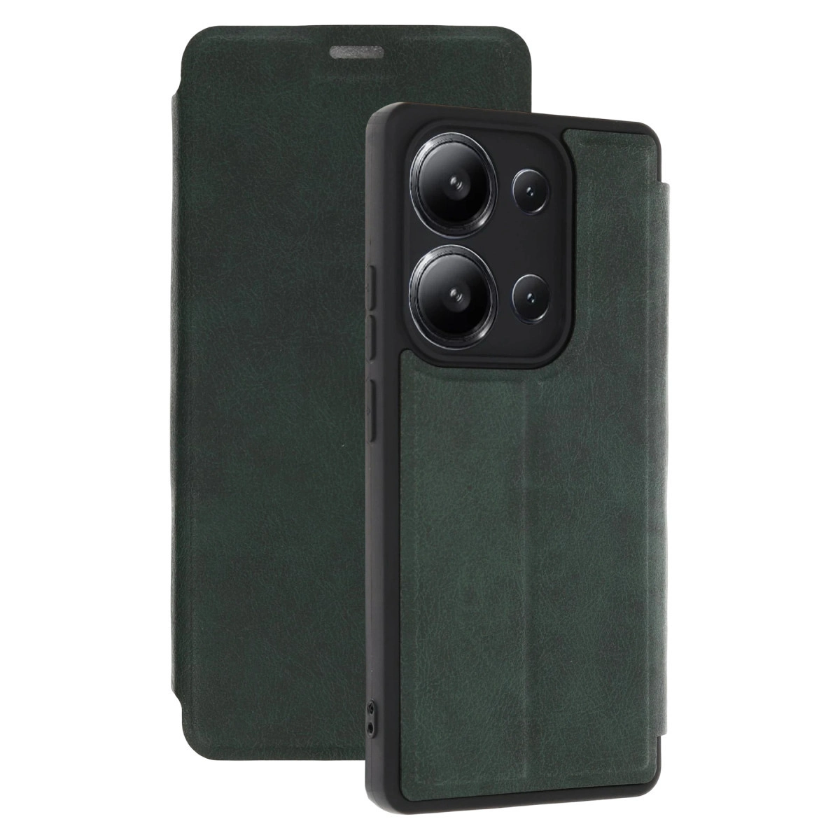 NEWFACE Xiaomi Redmi 15C 4G Uyumlu Flip Cover Telefon Kılıfı Yeşil