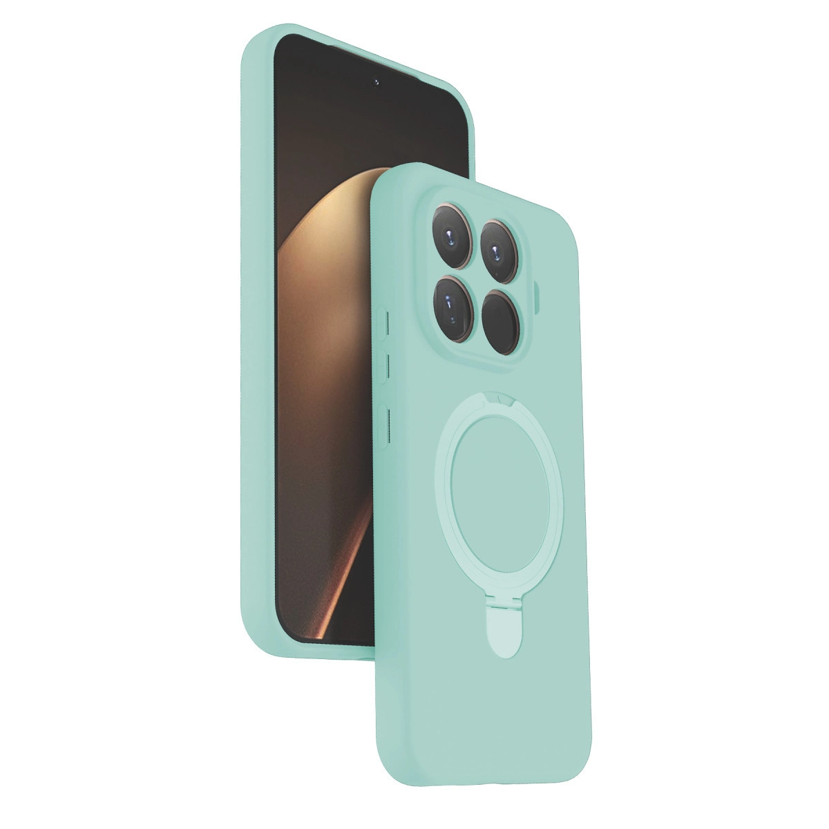NEWFACE Xiaomi Mi 15T Pro Uyumlu Regal Magsafe Standlı Kapak Telefon Kılıfı Su Yeşili