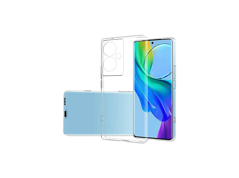 NEWFACE Vivo V29 Lite Uyumlu Lüx Şeffaf Silikon Telefon Kılıfı Şeffaf