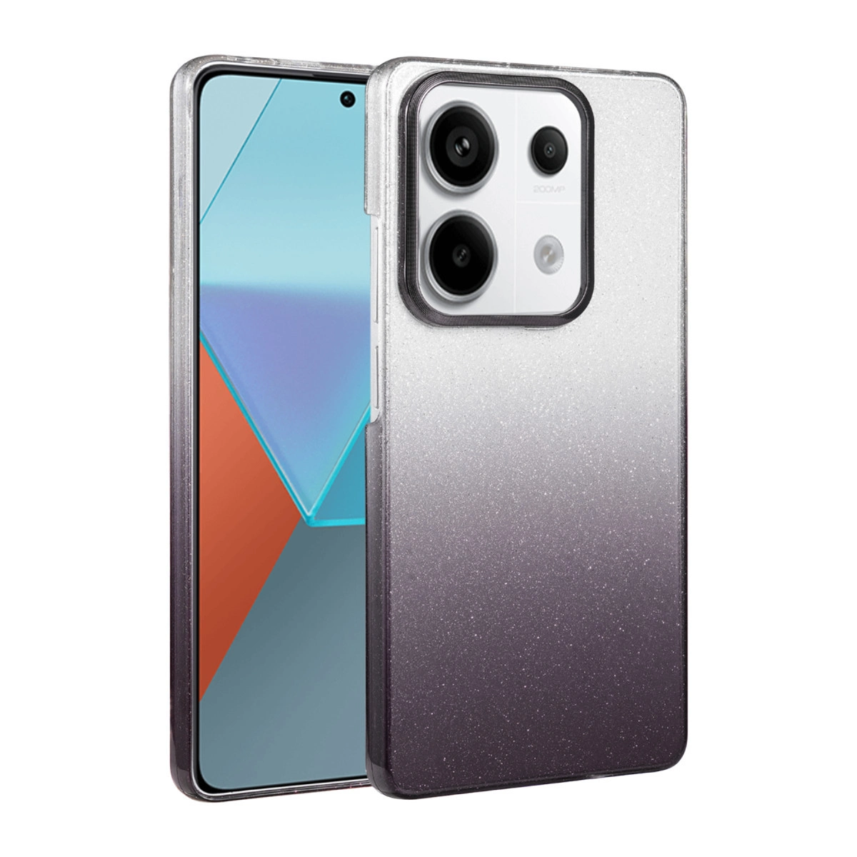 NEWFACE Xiaomi Redmi Note 13 Pro 4G Uyumlu Glossy Kapak Telefon Kılıfı Siyah