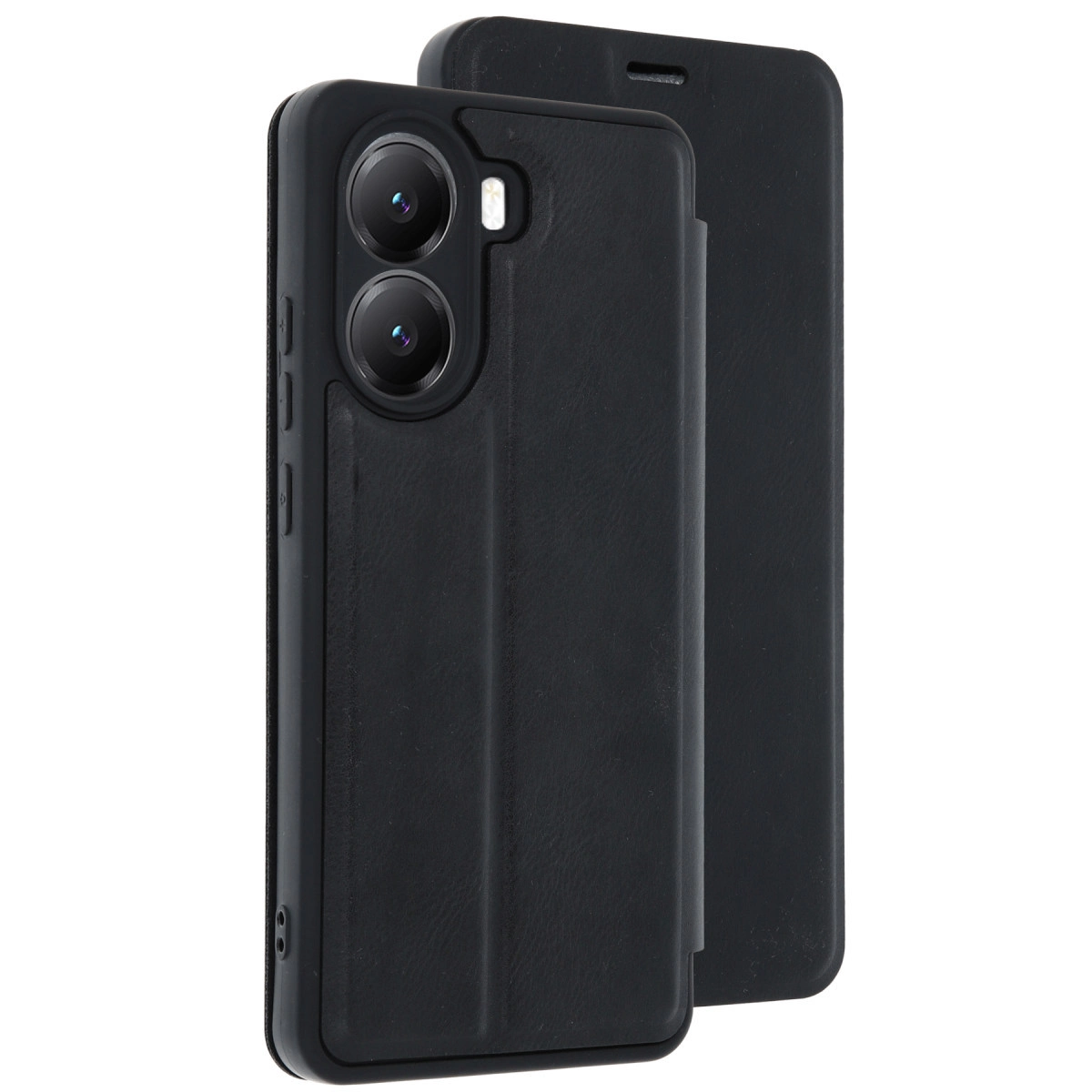 NEWFACE Xiaomi Poco X7 Pro Uyumlu Flip Cover Telefon Kılıfı Siyah