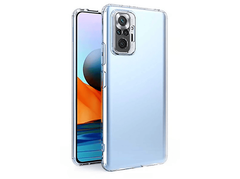NEWFACE Xiaomi Redmi Note 10 5G Uyumlu Lüx Şeffaf Silikon Telefon Kılıfı Şeffaf