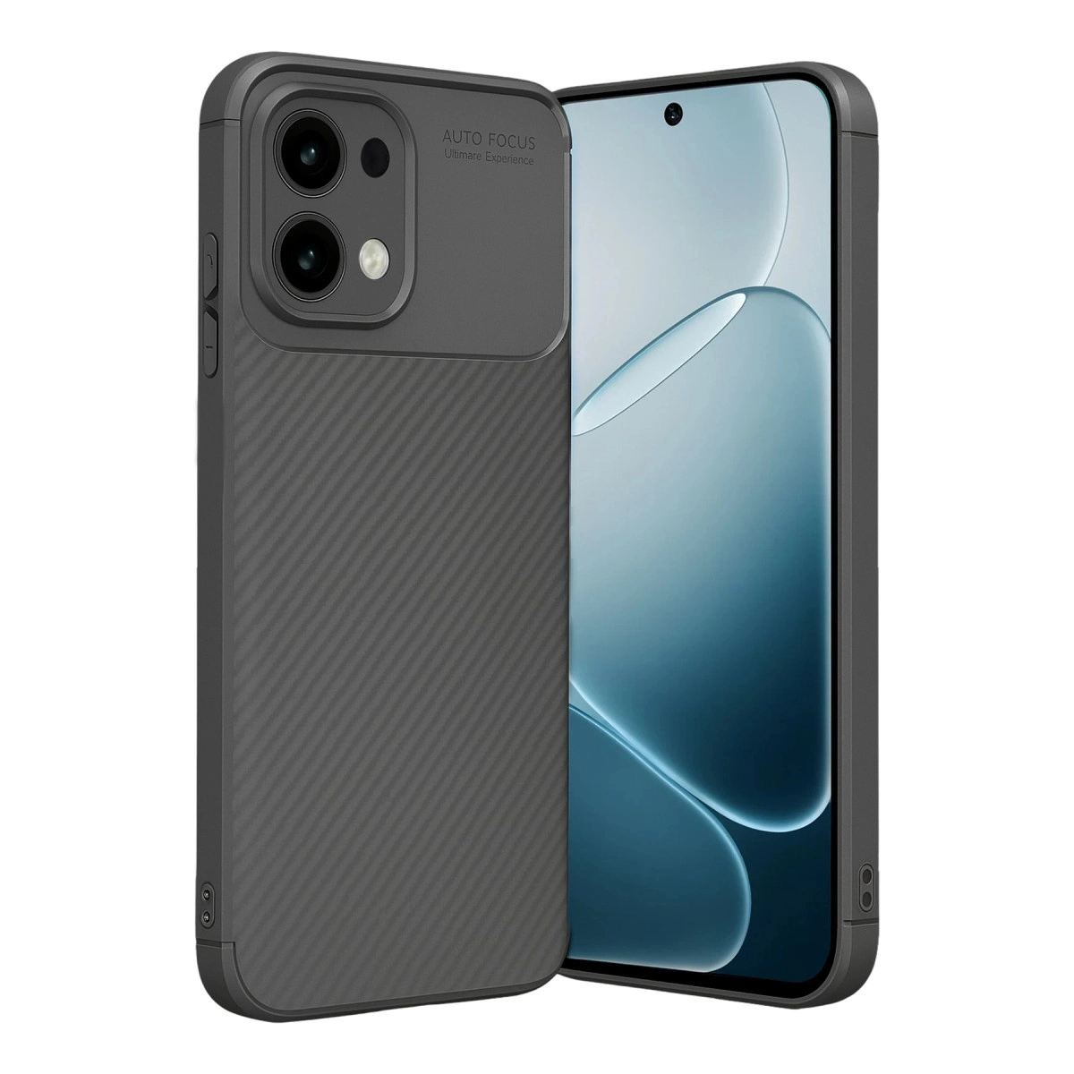 NEWFACE Oppo A6 Pro 4G Uyumlu Auto Focus Karbon Kapak Telefon Kılıfı Gri