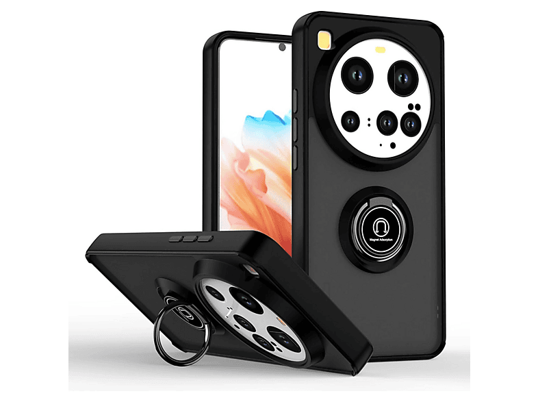 NEWFACE Xiaomi Mi 15 Ultra Uyumlu Montreal Yüzüklü Silikon Kapak Telefon Kılıfı Siyah