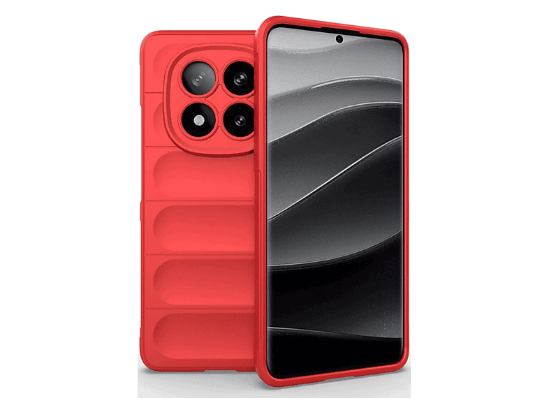 NEWFACE Xiaomi Redmi Note 14 Pro 5G Uyumlu Optimum Silikon Telefon Kılıfı Kırmızı