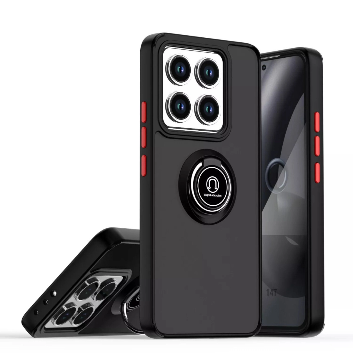 NEWFACE Xiaomi Mi 15 Pro Uyumlu Montreal Yüzüklü Silikon Kapak Telefon Kılıfı Siyah