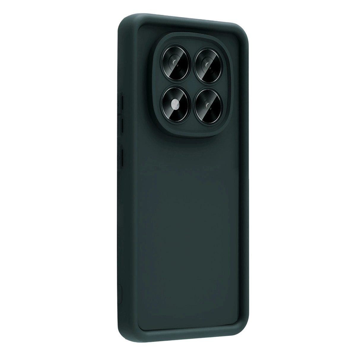 Dört kamera lensli koyu yeşil telefon kılıfı.