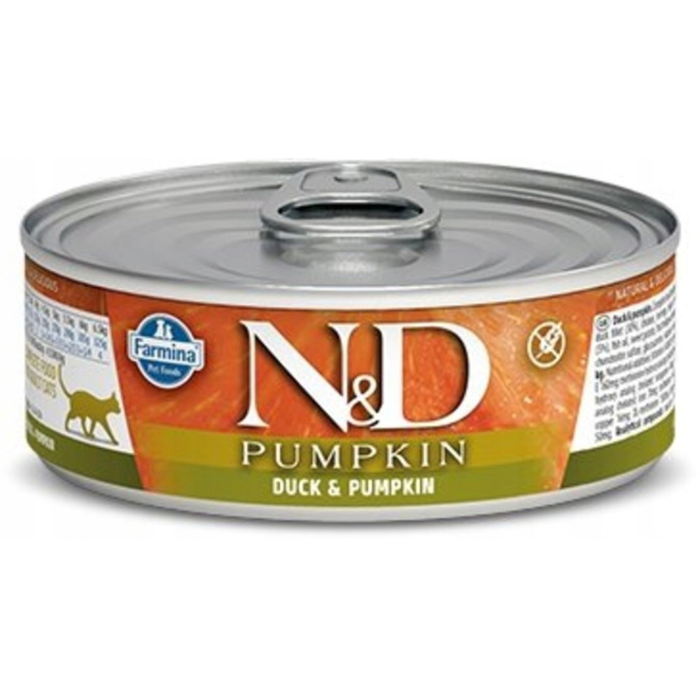 Puszka karmy dla kota Farmina N&D Kaczka i Dynia.