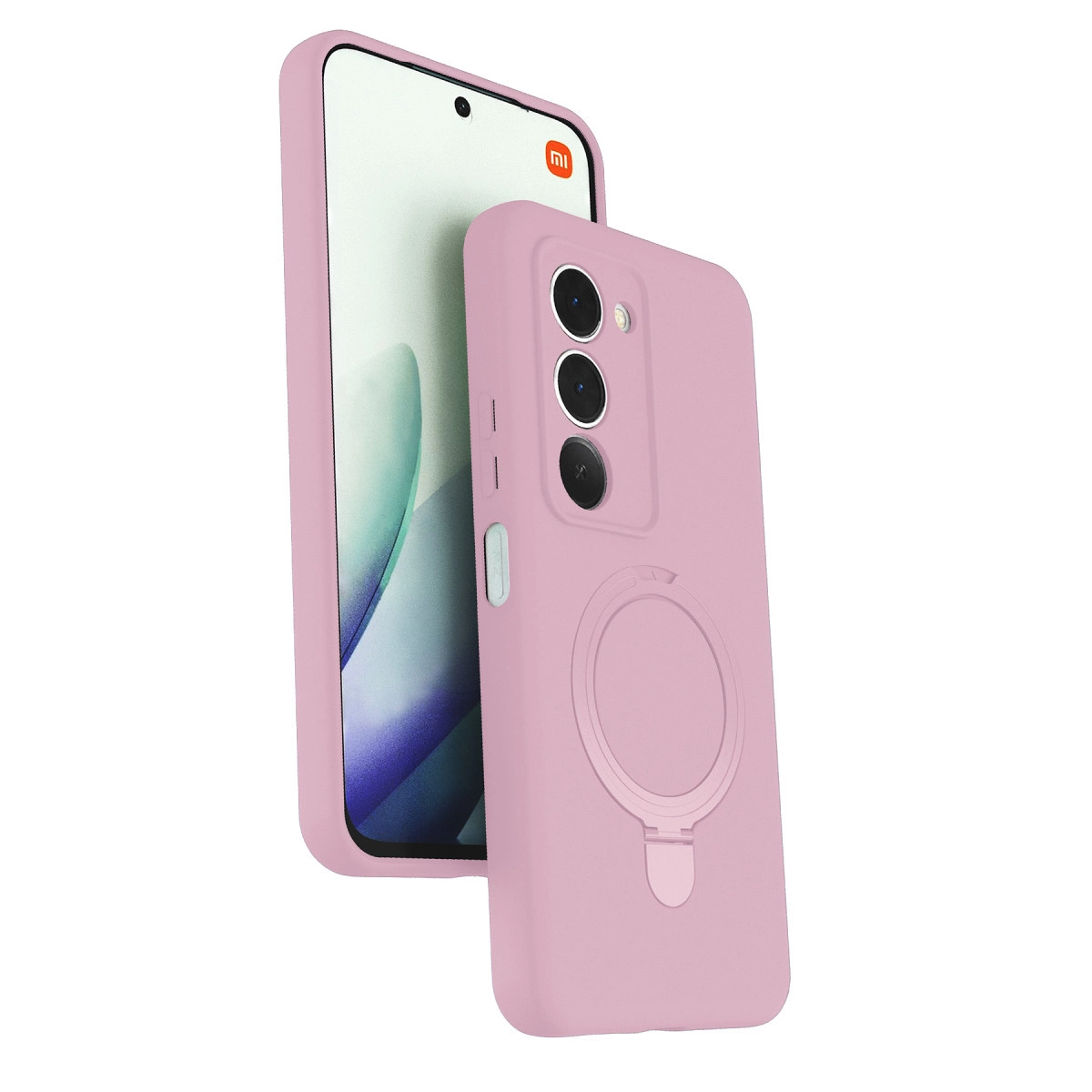 NEWFACE Xiaomi Redmi 15 4G Uyumlu Regal Magsafe Standlı Kapak Telefon Kılıfı Açık Pembe