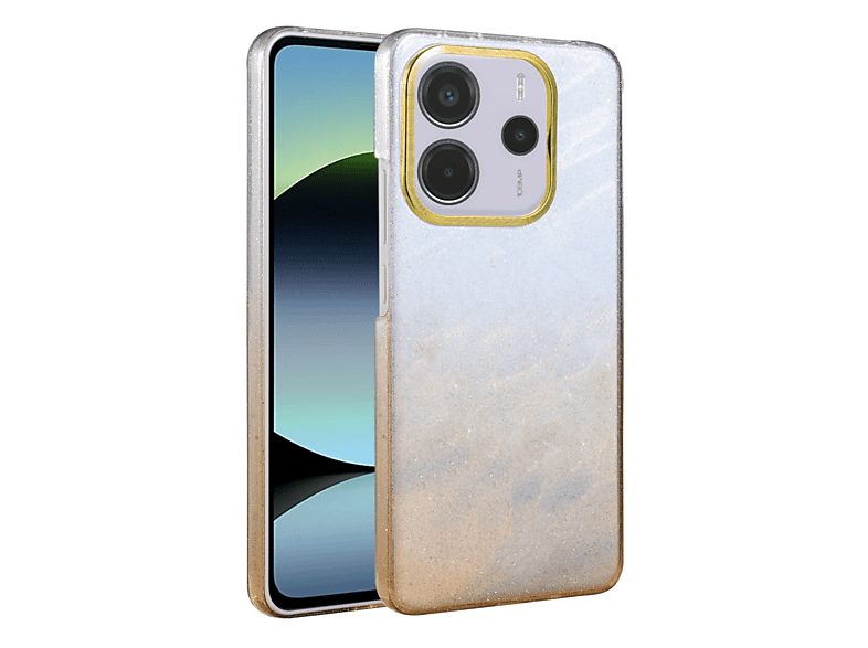 NEWFACE Xiaomi Redmi Note 14 4G Uyumlu Glossy Kapak Telefon Kılıfı Çöl Titanyum