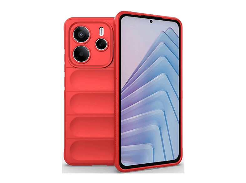 NEWFACE Xiaomi Redmi Note 14 4G Uyumlu Optimum Silikon Telefon Kılıfı Kırmızı