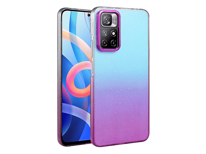 NEWFACE Xiaomi Redmi Note 11 Pro Uyumlu Glossy Kapak Telefon Kılıfı Mor