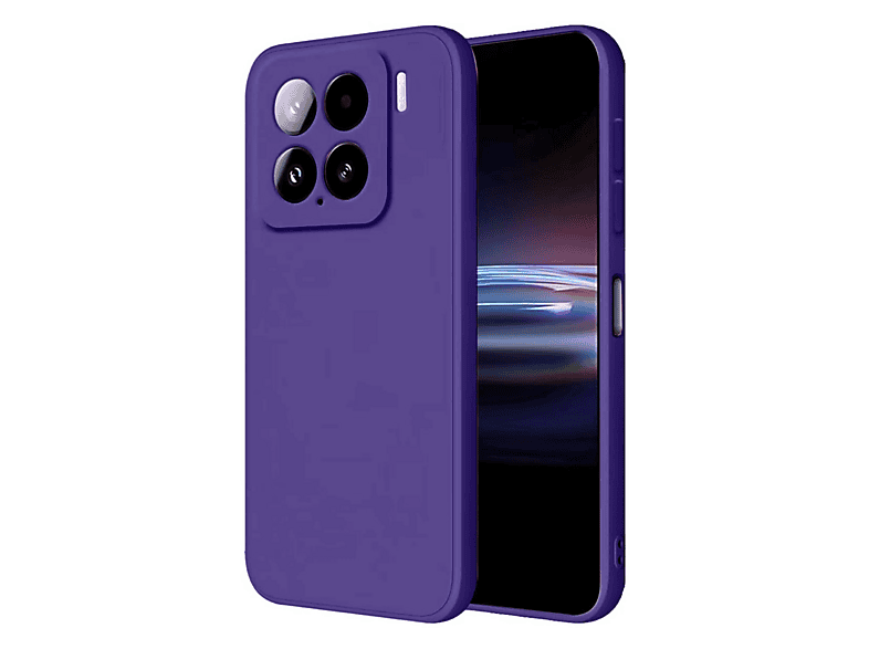 NEWFACE Xiaomi Mi 15 Uyumlu Nano İçi Kadife Silikon Telefon Kılıfı Mor