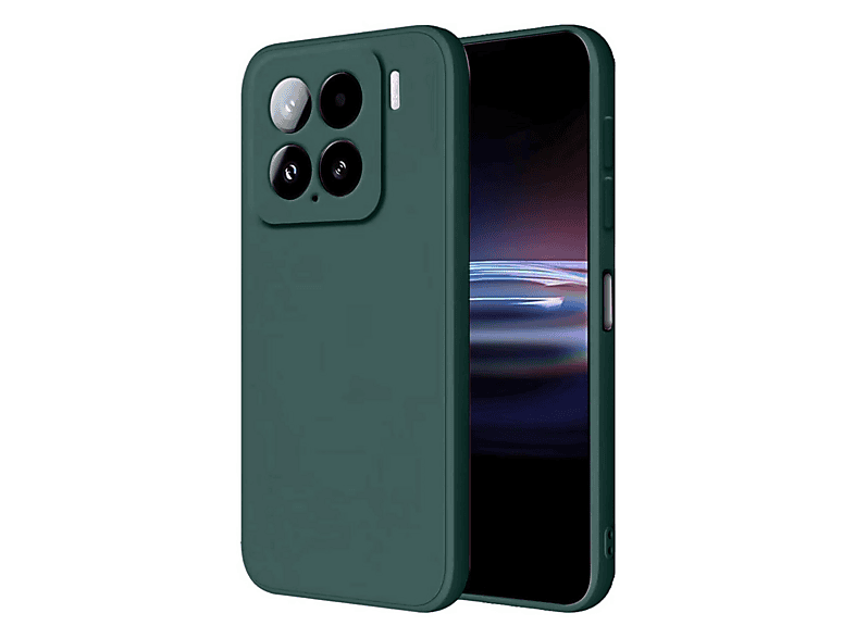 NEWFACE Xiaomi Mi 15 Pro Uyumlu Nano İçi Kadife Silikon Telefon Kılıfı Koyu Yeşil