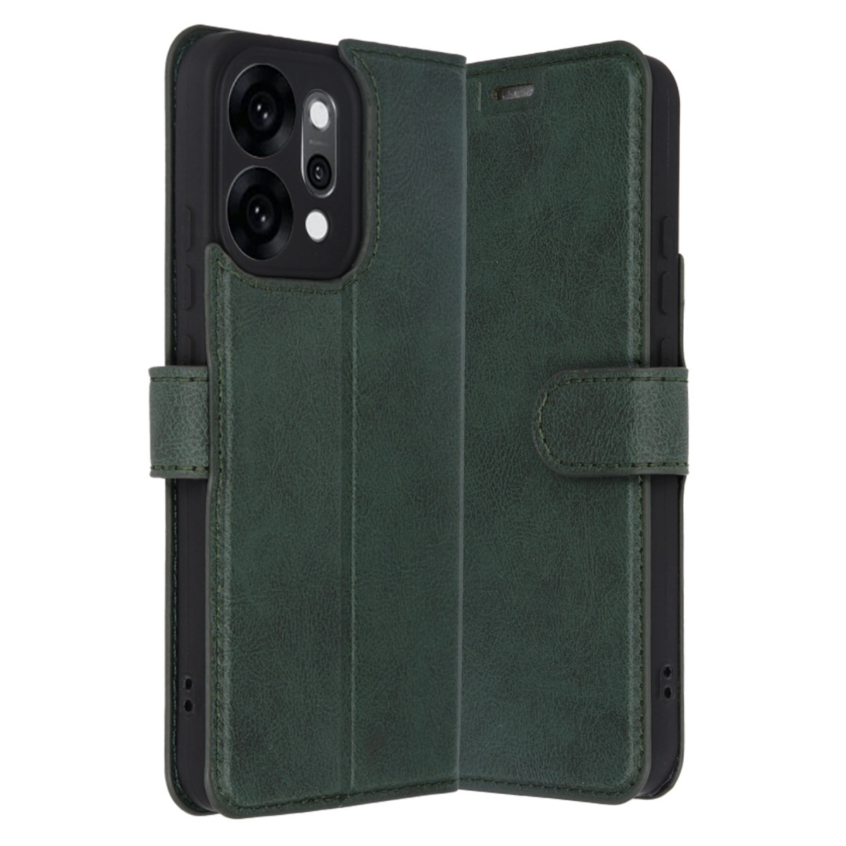 NEWFACE Oppo Reno 14 Uyumlu Trend S Plus Kapaklı Telefon Kılıfı Yeşil