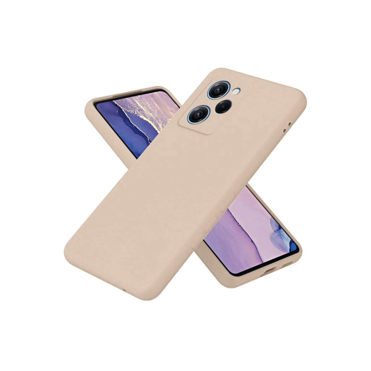 NEWFACE Xiaomi Poco X5 Pro 5G Uyumlu Nano İçi Kadife Silikon Telefon Kılıfı Pudra