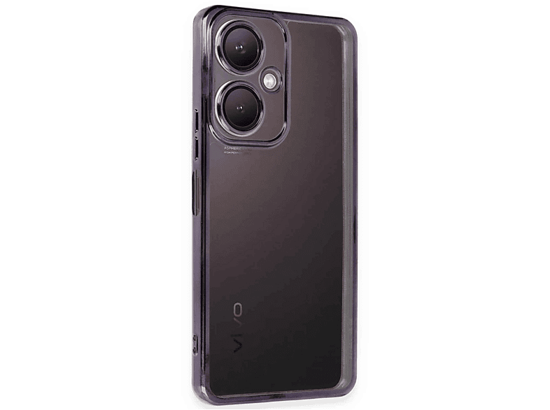 NEWFACE Vivo Y27 Uyumlu Kamera Korumalı Lensli Silikon Telefon Kılıfı Mor