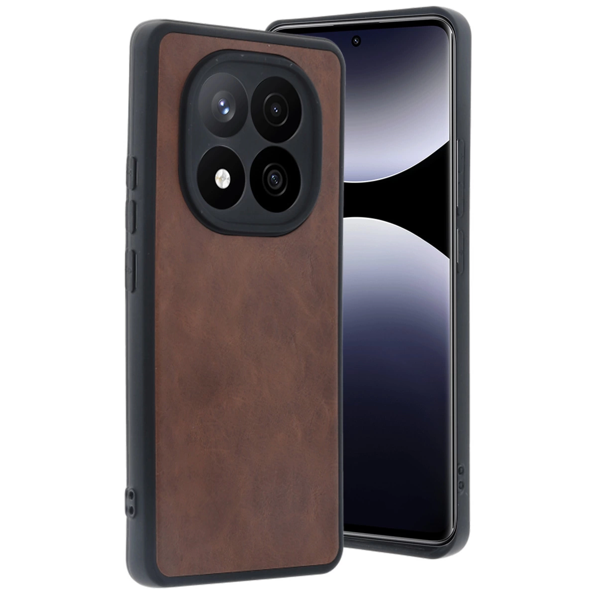 NEWFACE Xiaomi Redmi Note 14 Pro 5G Uyumlu Aras Deri Kapak Telefon Kılıfı Taba