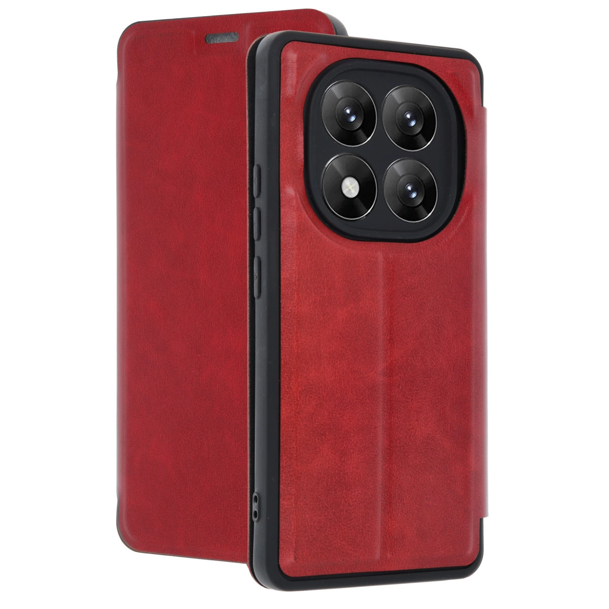 NEWFACE Xiaomi Redmi Note 14 Pro 5G Uyumlu Flip Cover Telefon Kılıfı Kırmızı