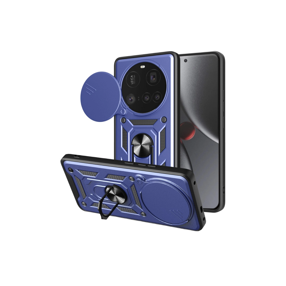 NEWFACE Xiaomi Mi 15 Ultra Uyumlu Pars Lens Yüzüklü Silikon Telefon Kılıfı Lacivert