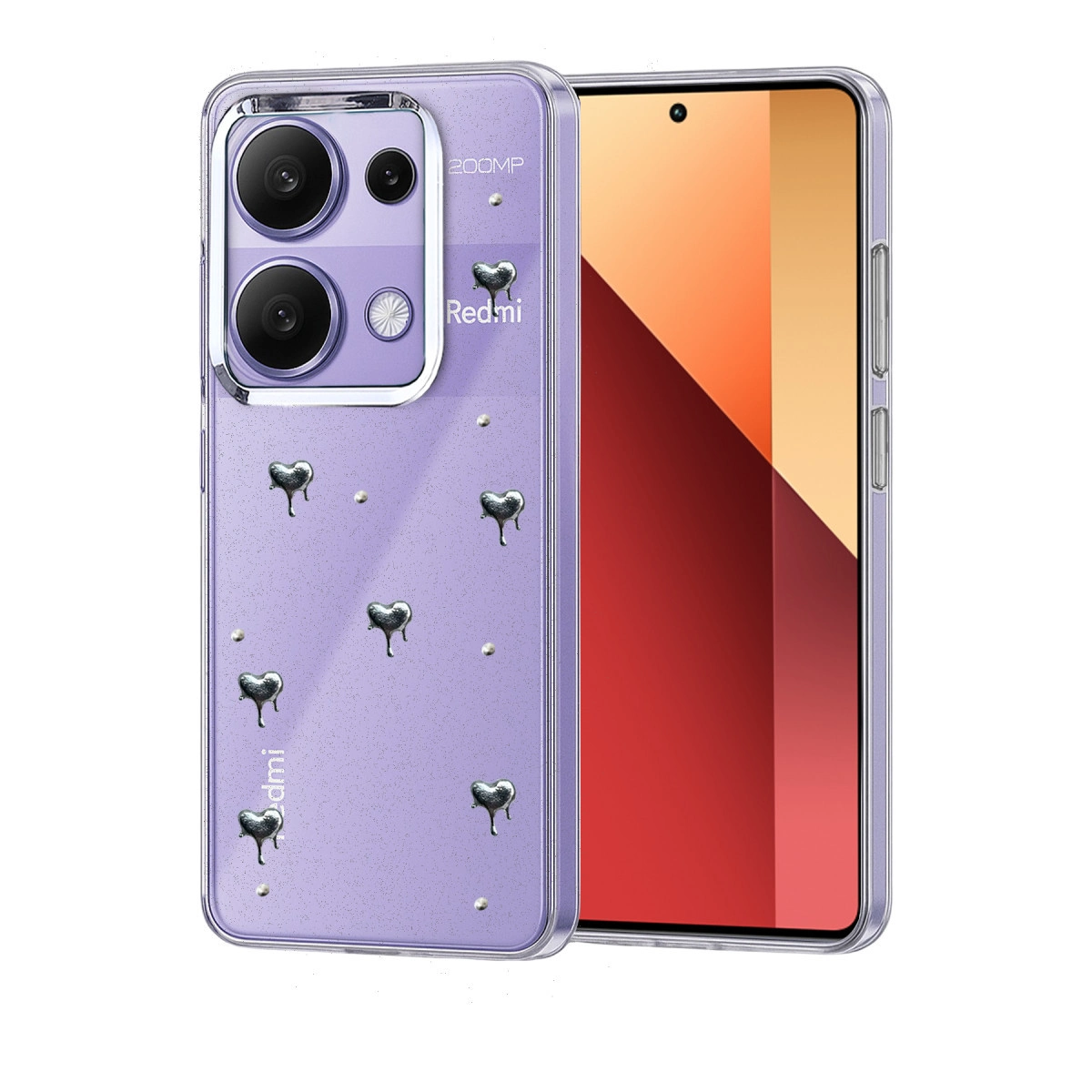 NEWFACE Xiaomi Redmi Note 13 Pro 4G Uyumlu Fiyonk Desenli Kapak Telefon Kılıfı Çok Renkli