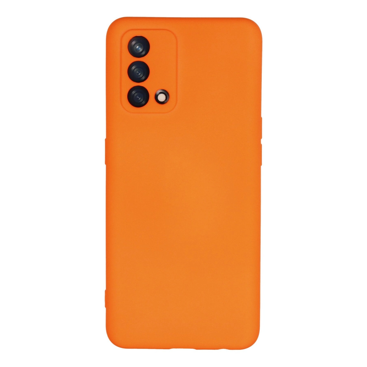 NEWFACE Oppo A74 4G Uyumlu Nano İçi Kadife Silikon Telefon Kılıfı Turuncu