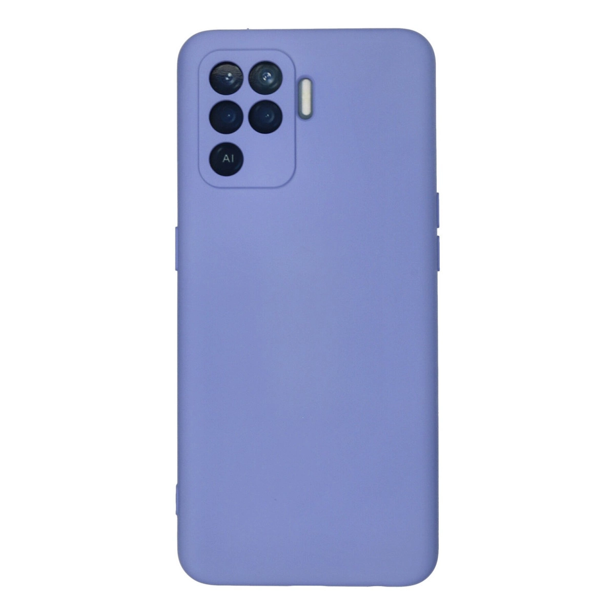 NEWFACE Oppo Reno 5 Lite Uyumlu Nano İçi Kadife Silikon Telefon Kılıfı Lila