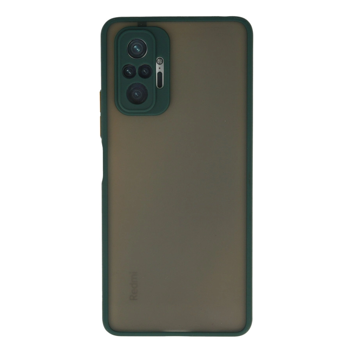 Koyu kılıflı ve dört kameralı akıllı telefonun arkası.