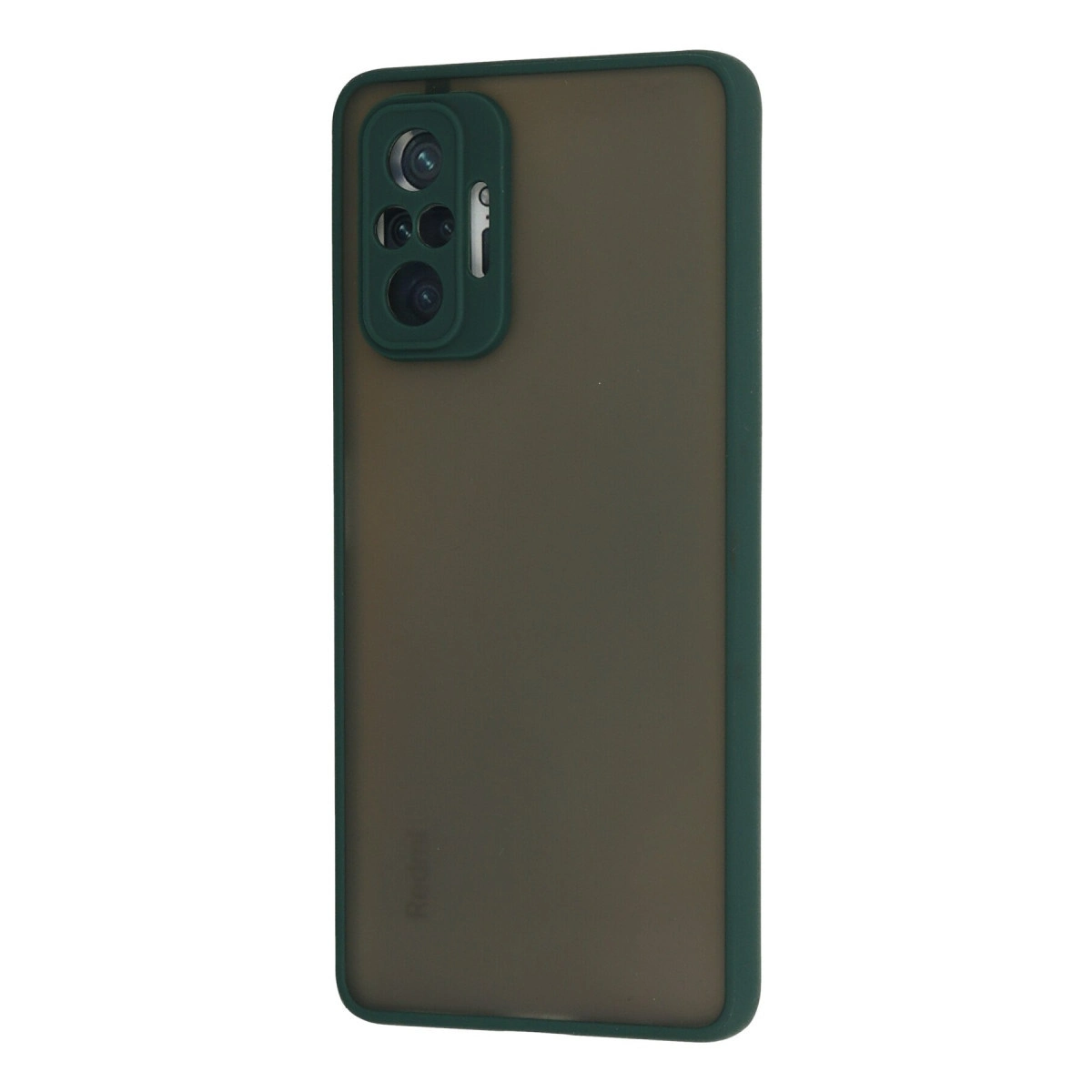 Dört lensli, yeşil kamera çerçeveli, koyu gri telefon.