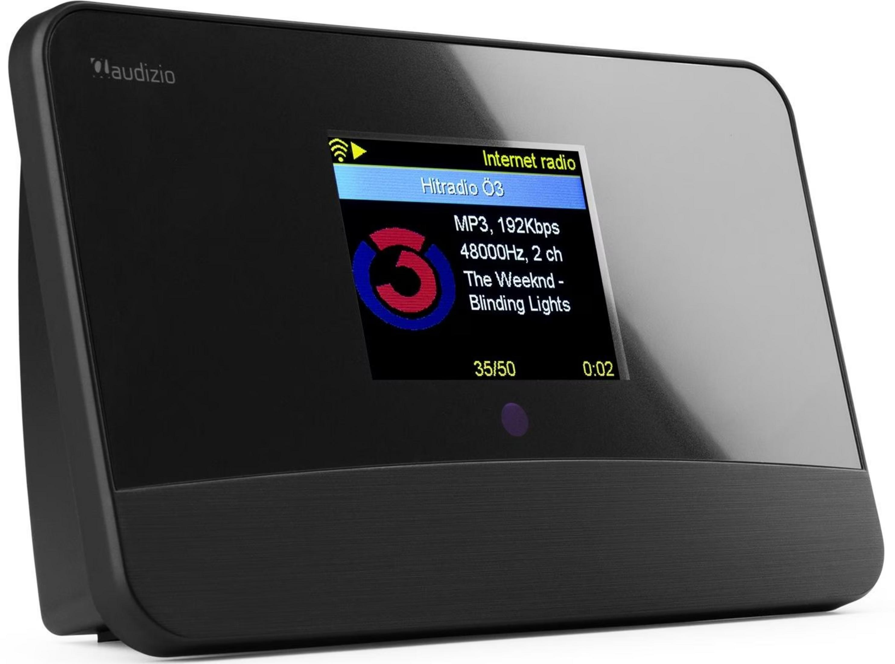 Radio por internet negra muestra "Hitradio Ö3", canción "Blinding Lights" de The Weeknd.