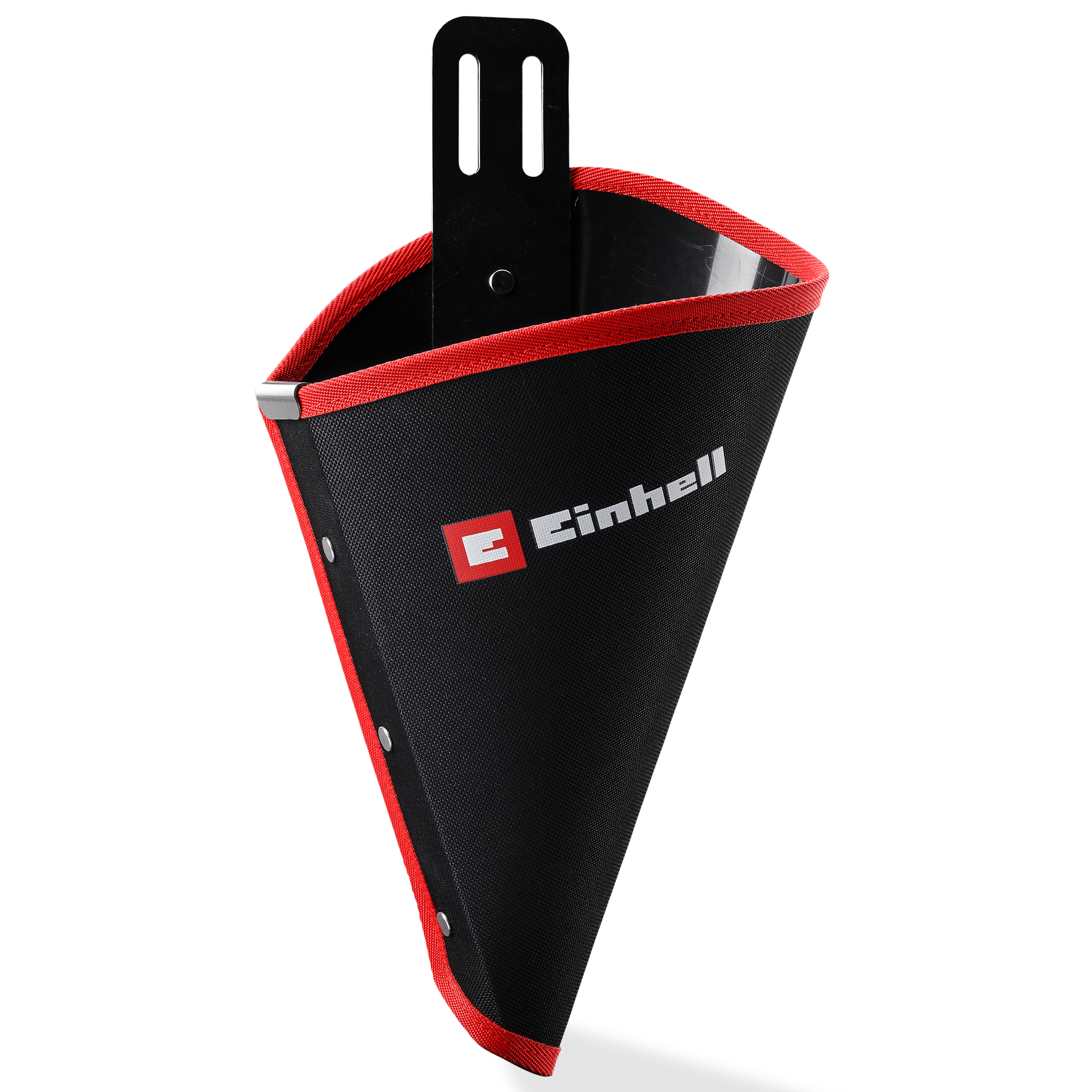 Schwarze Werkzeugtasche mit rotem Rand und Einhell-Logo.