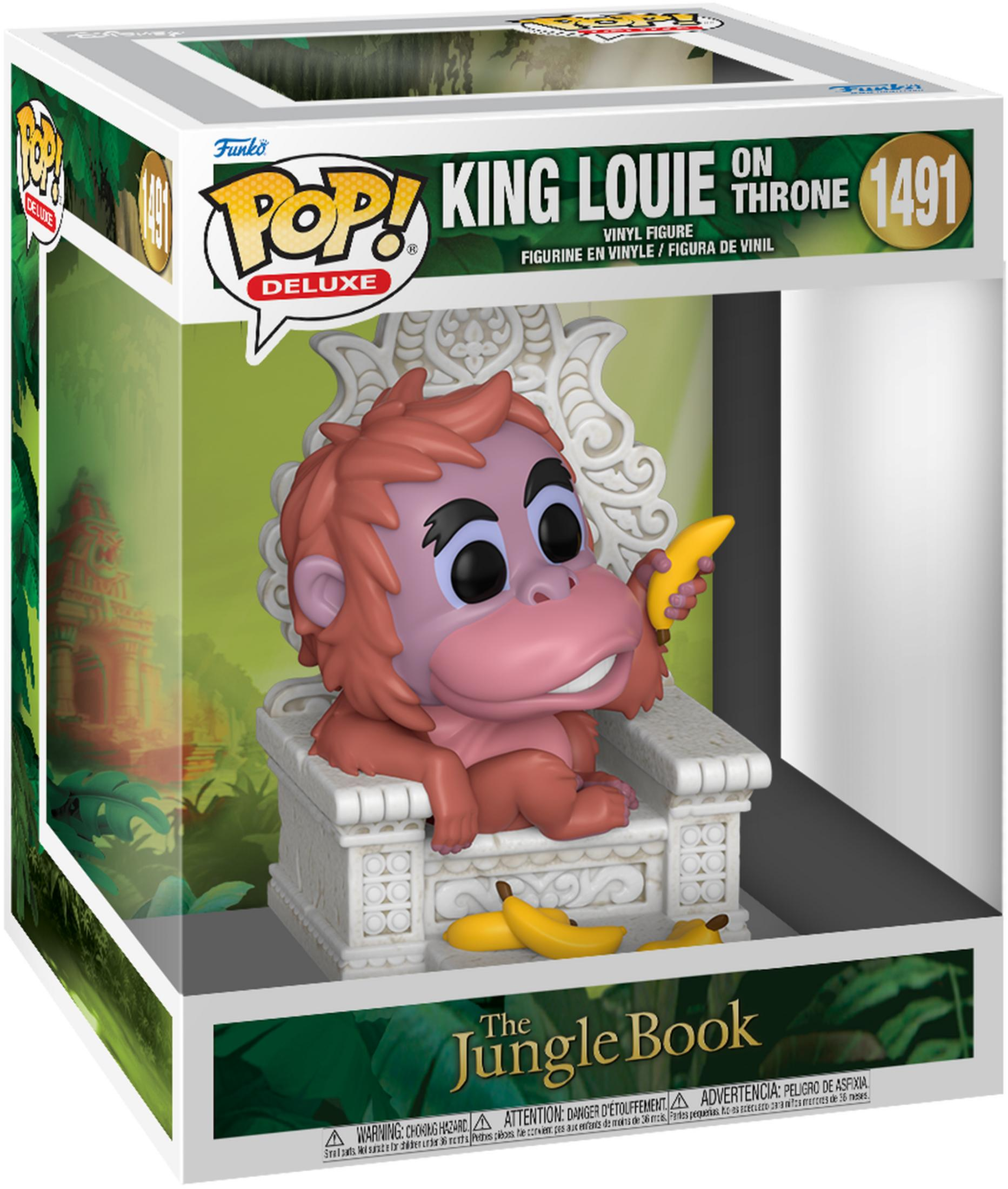 Action figure King Louie su un trono con banane, da "Il libro della giungla"