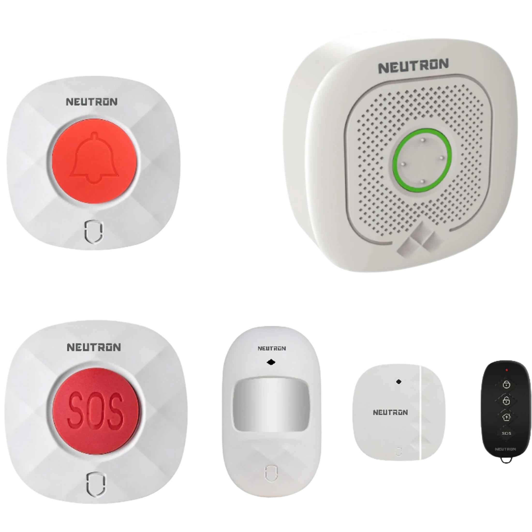NEUTRON Wi-Fi Akıllı Alarm ve Güvenlik Sistemi Kablosuz Alarm Seti Beyaz