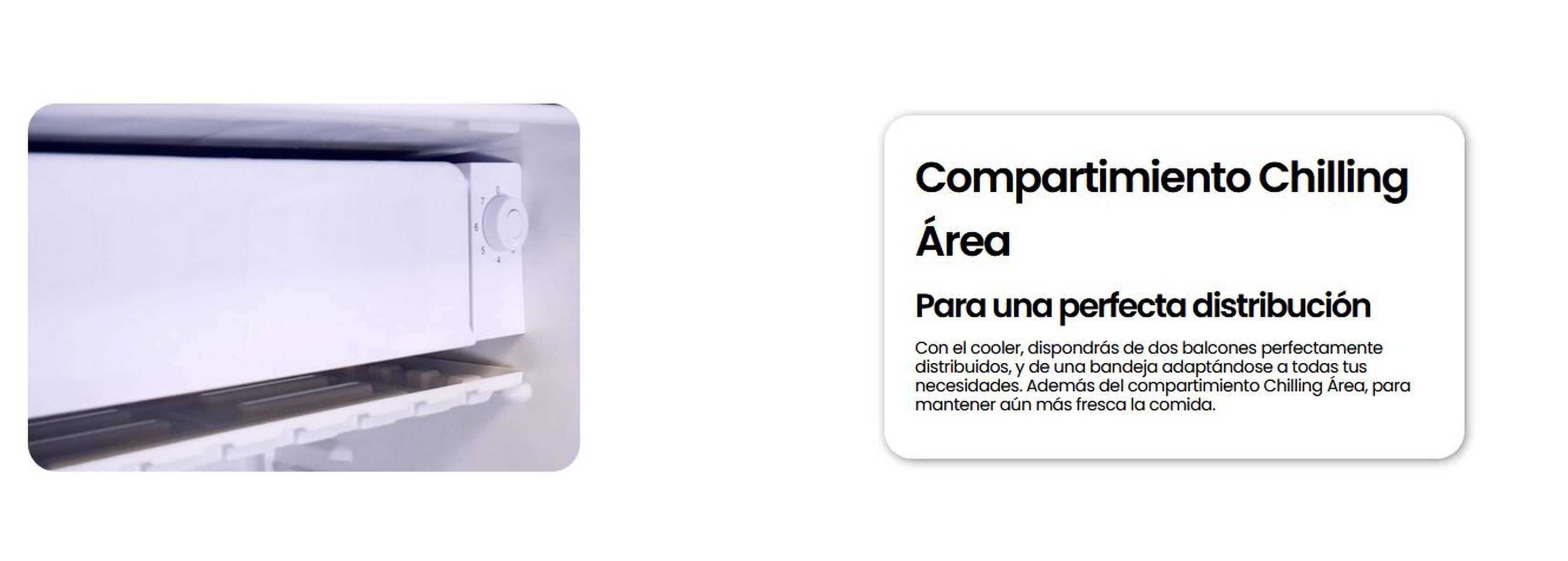 Un cajón de frigorífico blanco con dial de control de temperatura.