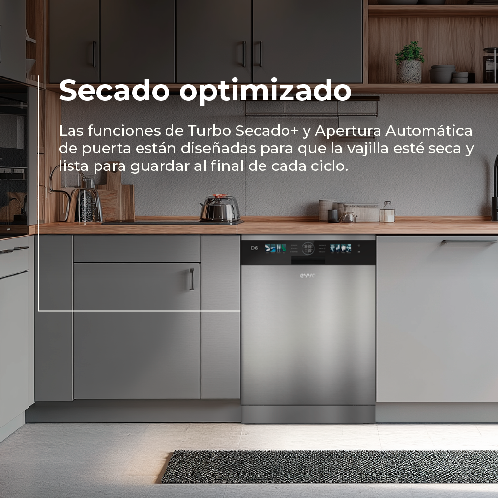 Un entorno de cocina moderno con un lavavajillas en primer plano.