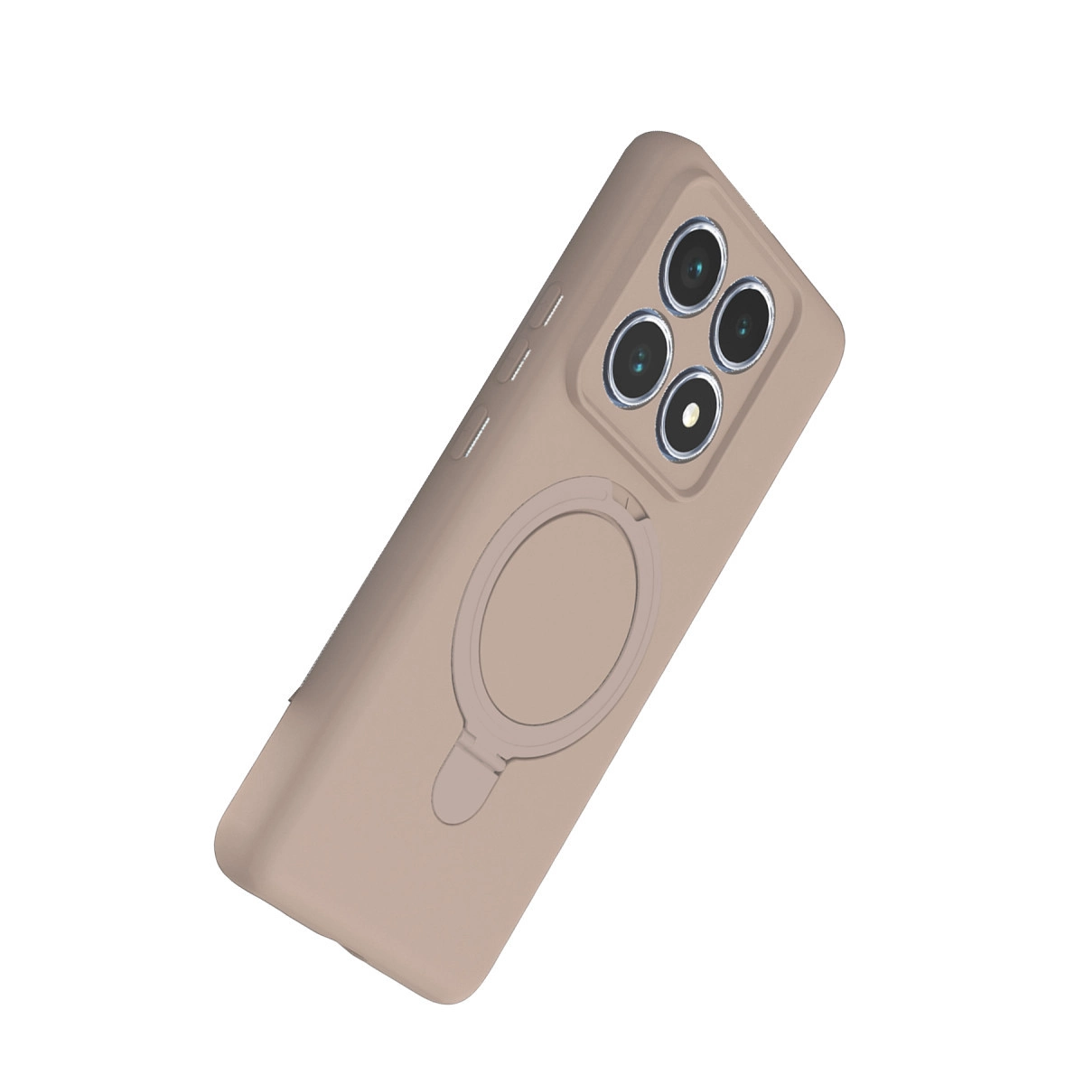 Dört kameralı ve halka tutuculu nötr telefon kılıfı.