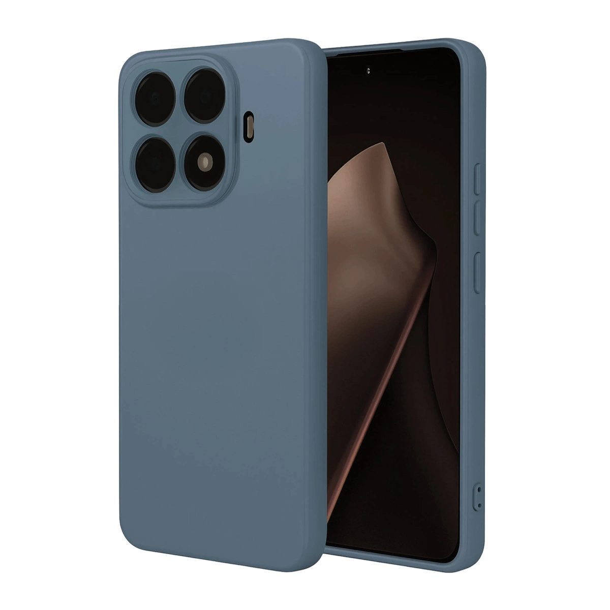 NEWFACE Xiaomi Mi 15T Pro Uyumlu Nano İçi Kadife Silikon Telefon Kılıfı Gri