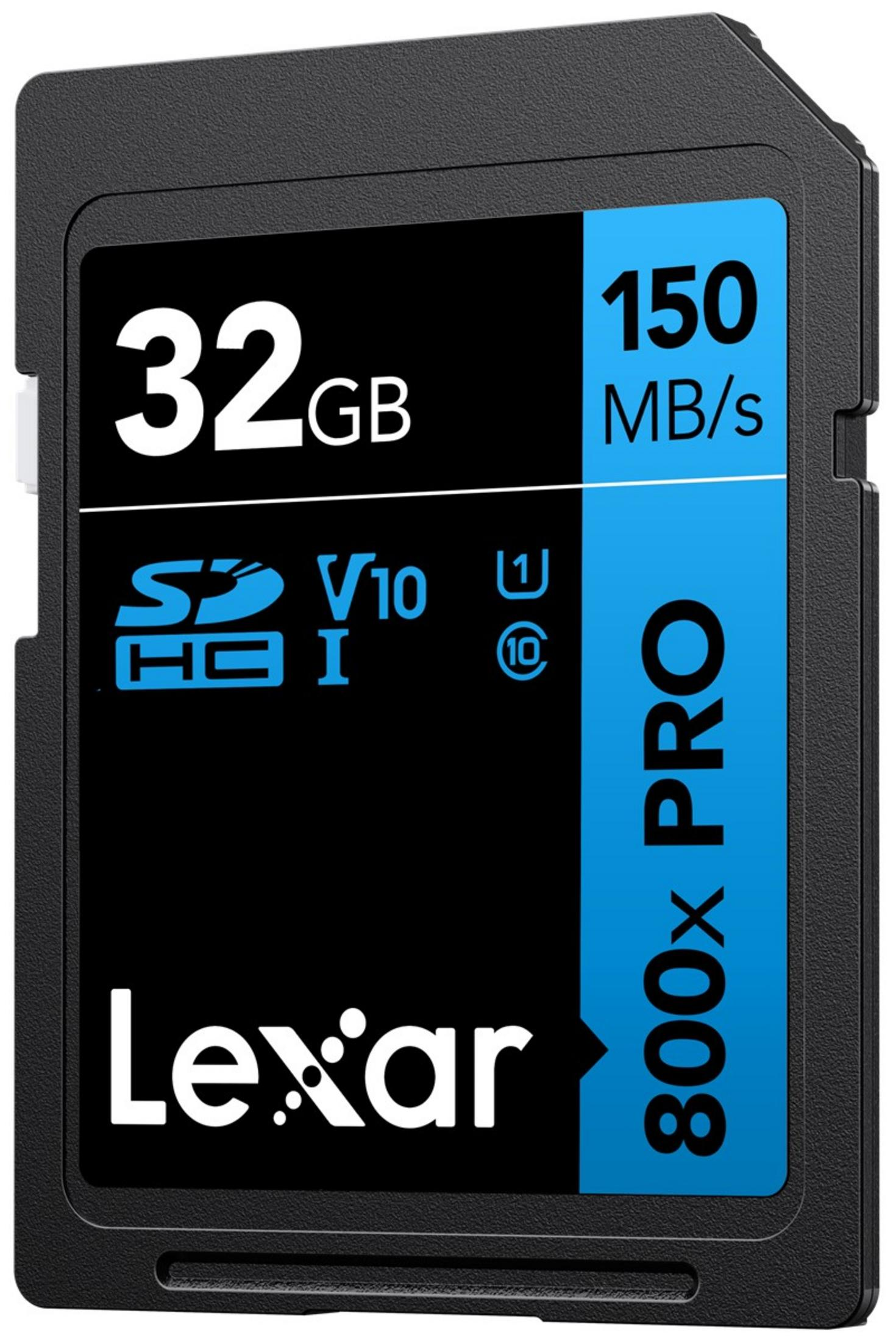 Scheda SD Lexar da 32GB: 150 MB/s, V10, 800x PRO.