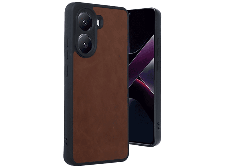 NEWFACE Xiaomi Poco X7 Pro Uyumlu Aras Deri Kapak Telefon Kılıfı Taba