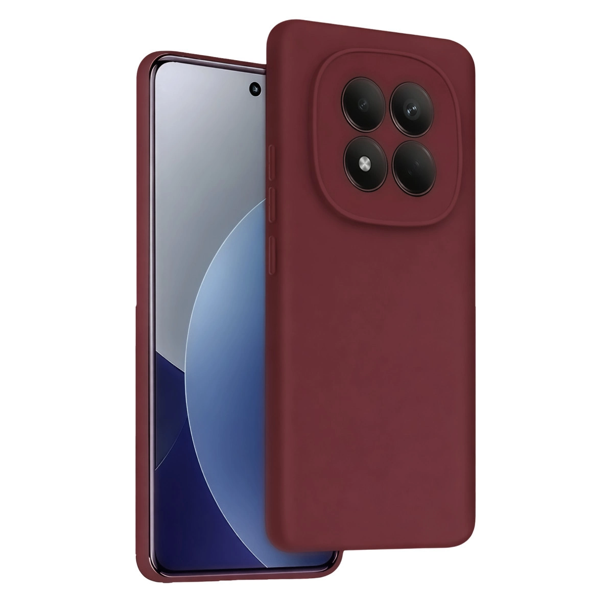 NEWFACE Xiaomi Redmi Note 15 Pro 5G Uyumlu First Silikon Telefon Kılıfı Bordo