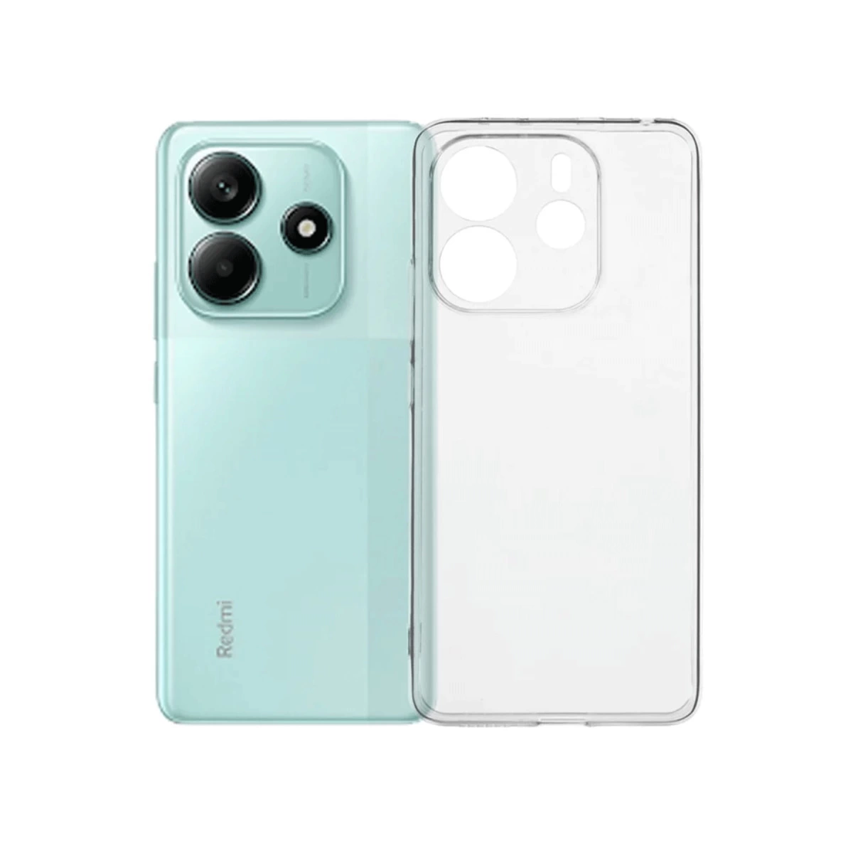 NEWFACE Xiaomi Redmi Note 14 4G Uyumlu Lüx Şeffaf Silikon Telefon Kılıfı Şeffaf