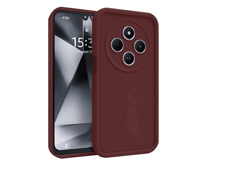 NEWFACE Xiaomi Redmi 14C Uyumlu Viera Silikon Telefon Kılıfı Bordo