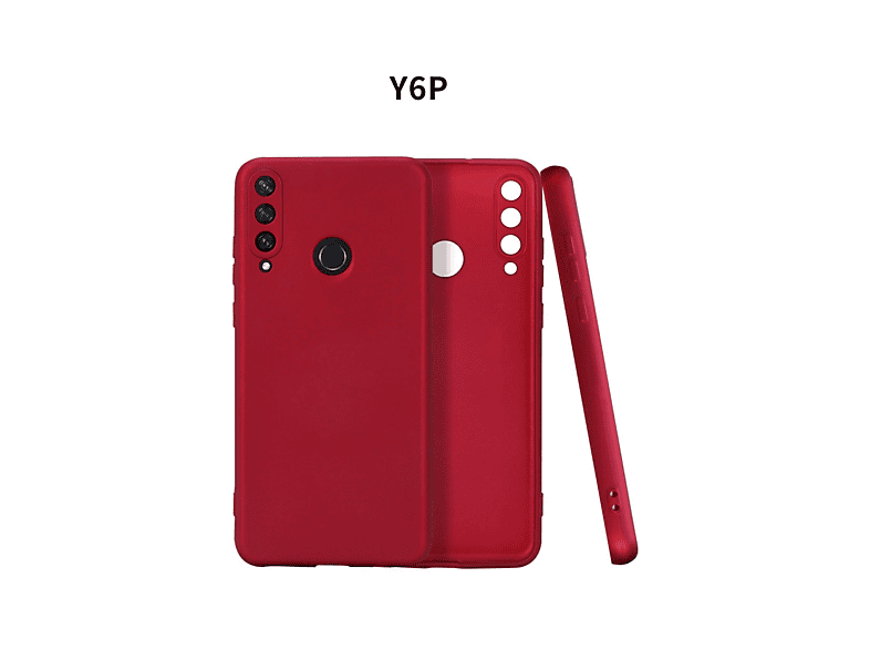 NEWFACE Huawei Y6P Uyumlu First Silikon Telefon Kılıfı Bordo