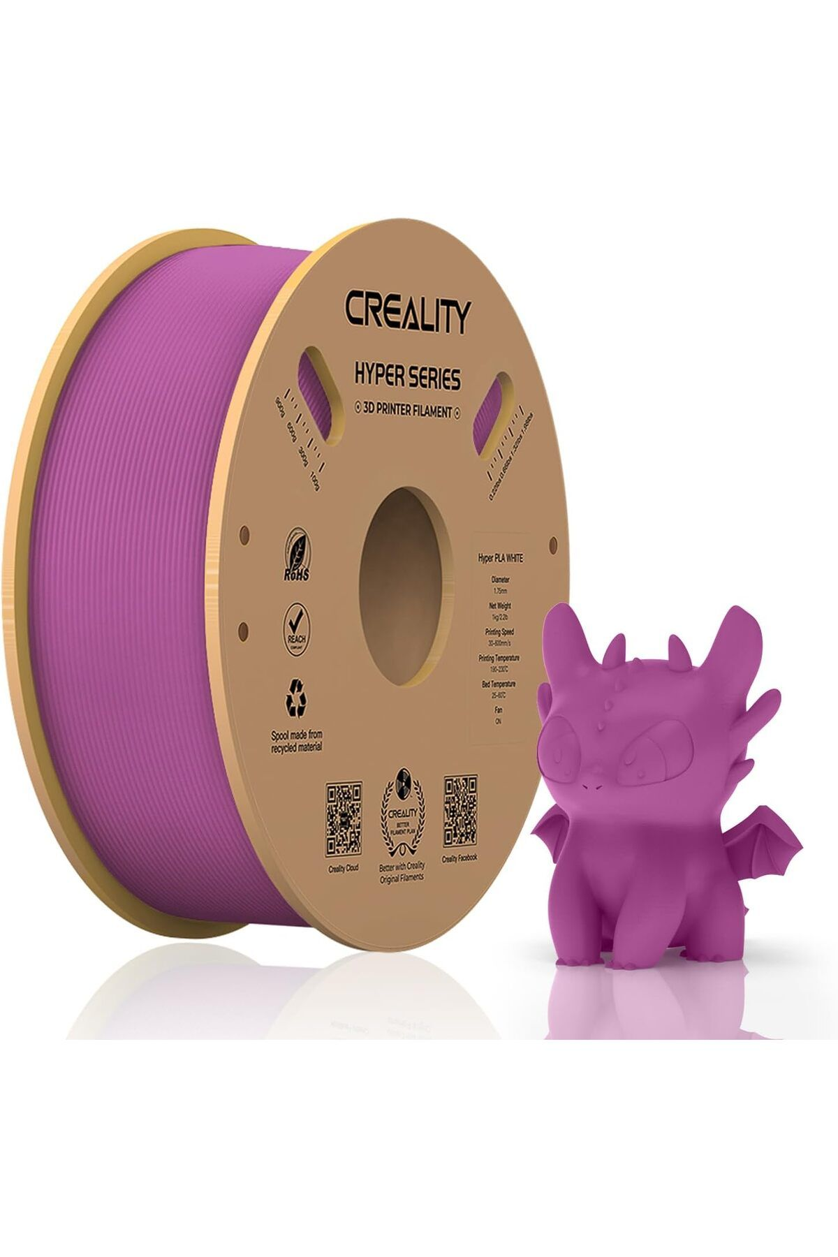CREALITY Hyper PLA 1.75 mm 1 kg Tek Ebat Filament Mor