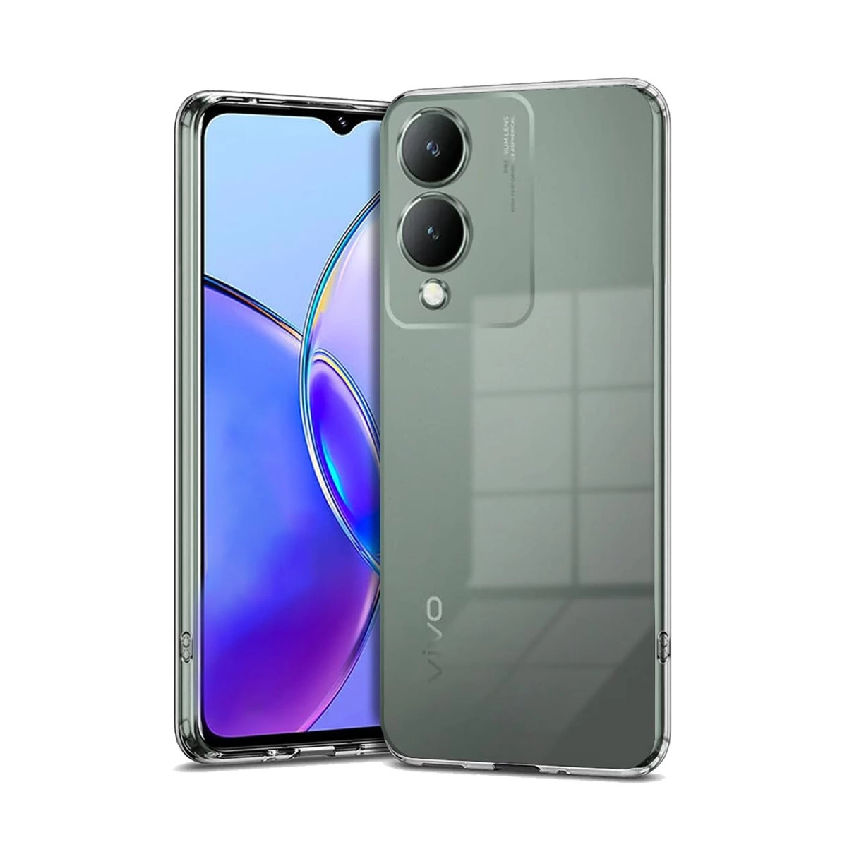 NEWFACE Vivo Y17s Uyumlu Lüx Şeffaf Silikon Telefon Kılıfı Şeffaf